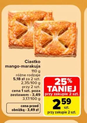 Ciastko mango-marakuja