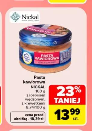 Pasta kawiorowa z łososiem wędzonym Nickal