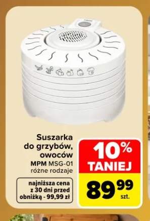 Suszarka do grzybów owoców Mpm MSG-01