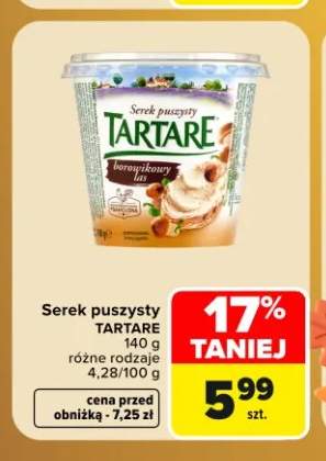 Serek puszysty Tartare różne rodzaje