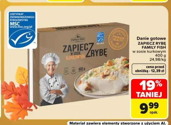 Danie gotowe Zapiecz Rybę w sosie kurkowym Family Fish