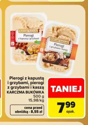 Pierogi z kapustą i grzybami Karczma Bukówka