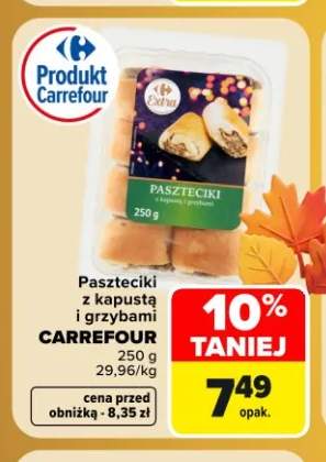Paszteciki z kapustą i grzybami Carrefour Extra