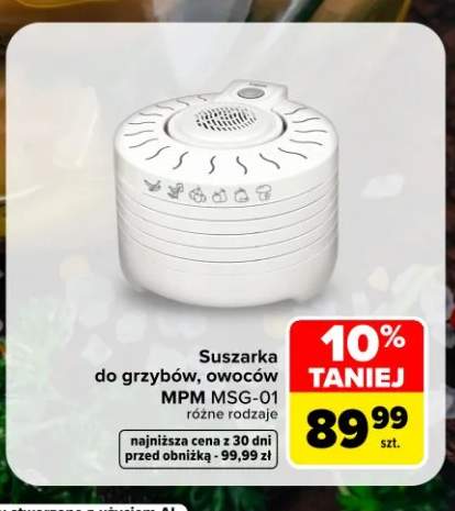 Suszarka do grzybów i owoców Mpm MSG-01