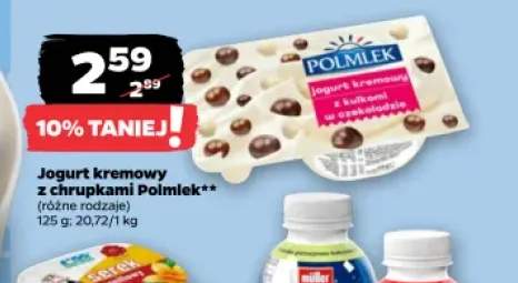 Jogurt kremowy z chrupkami Polmlek