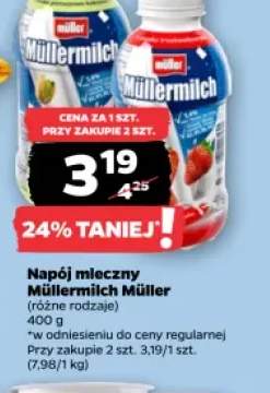 Napój mleczny Müllermilch Müller pistacjowo-kokosowy +1 wariant