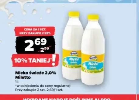 Mleko świeże Miletto 2,0%