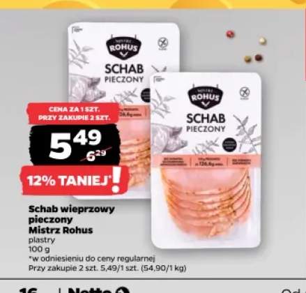 Schab wieprzowy pieczony w plastrach Mistrz Rohus