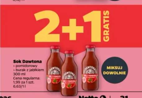 Sok Dawtona pomidorowy +1 wariant
