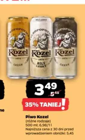 Piwo Kozel Ležák +2 warianty