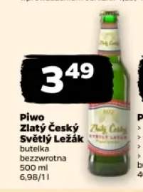 Piwo Zlatý Český Světlý Ležák
