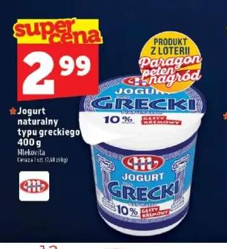 Jogurt naturalny typu greckiego Mlekovita
