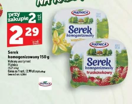 Serek homogenizowany waniliowy Piątnica +1 wariant