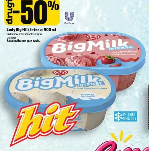 Lody Big Milk Intense czekolada +2 warianty