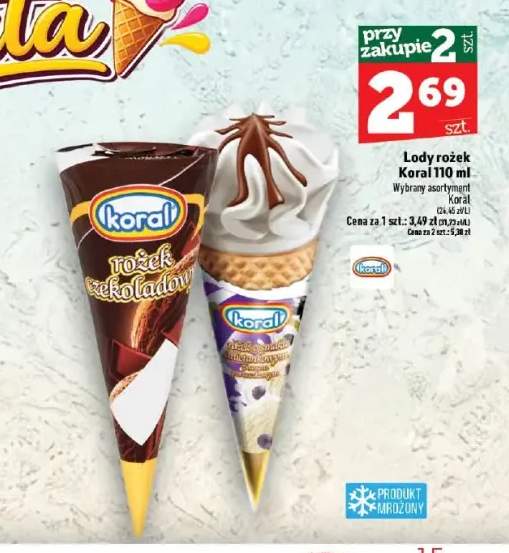Lody rożek czekoladowy +1 wariant