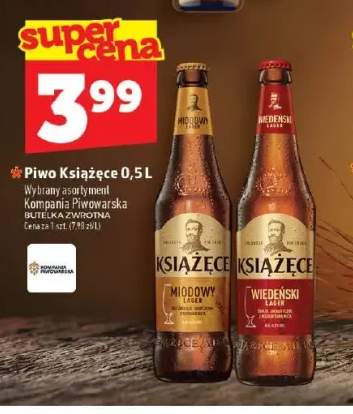 Piwo Książęce Miodowy Lager +1 wariant