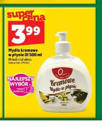 Mydło kremowe w płynie O! mleko i miód +1 wariant