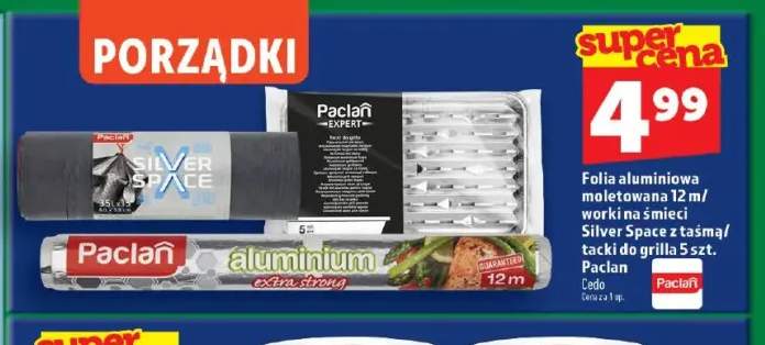 Folia aluminiowa moletowana 12 m Paclan +2 warianty