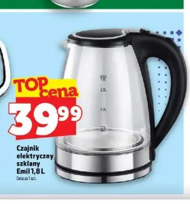 Czajnik elektryczny szklany Emil 1,8 l