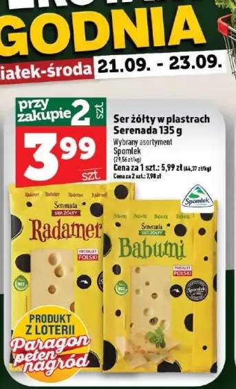 Ser żółty w plastrach Radamer Serenada +1 wariant