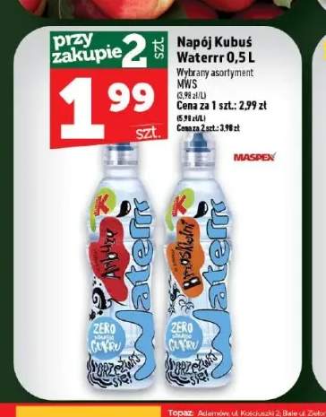 Napój Kubuś Waterrr arbuz +1 wariant