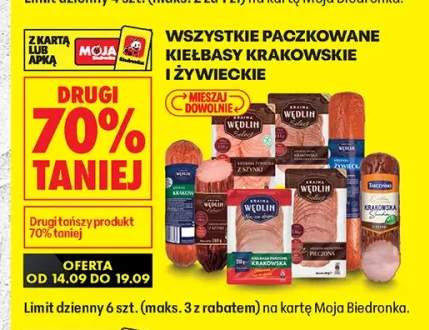 Kiełbasa krakowska z szynki Kraina Wędlin Select +5 wariantów