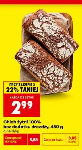 Chleb żytni 100% bez dodatku drożdży