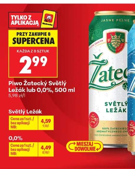 Piwo Žatecký Světlý Ležák +1 wariant