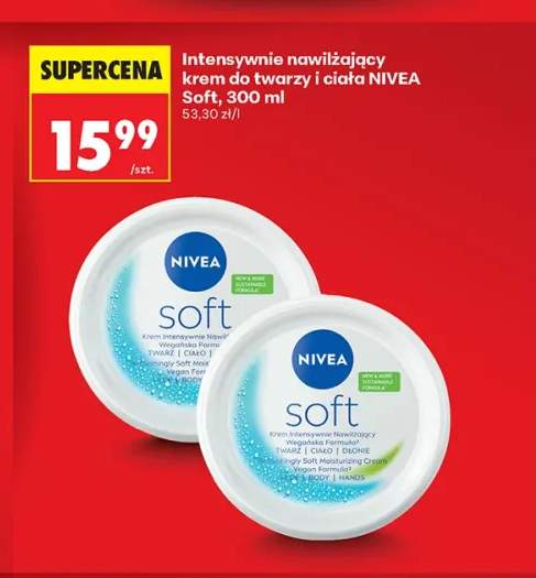 Intensywnie nawilżający krem do twarzy i ciała Nivea Soft