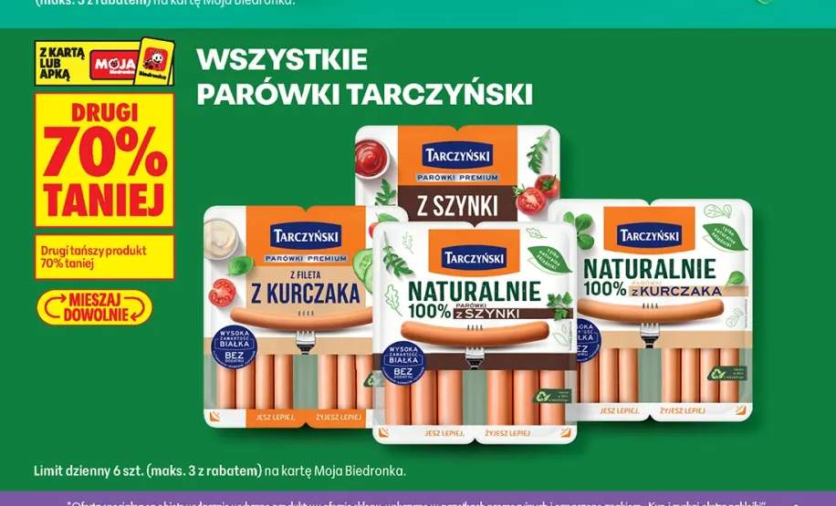 Parówki Tarczyński +4 warianty