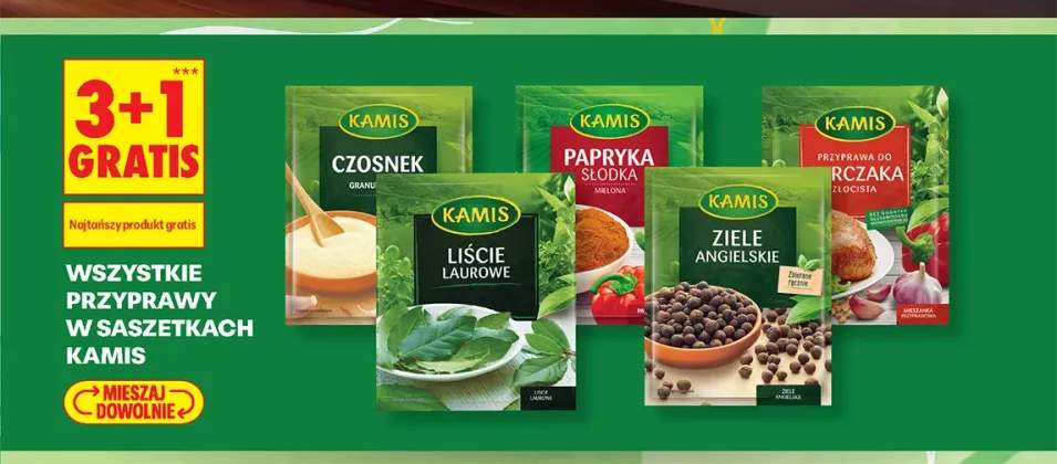 Przyprawy w saszetkach Kamis +5 wariantów
