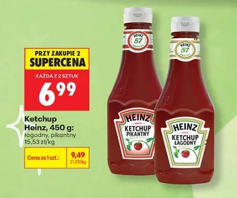Ketchup łagodny Heinz +1 wariant