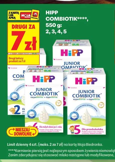 Mleko modyfikowane Hipp Combiotik 2 +3 warianty
