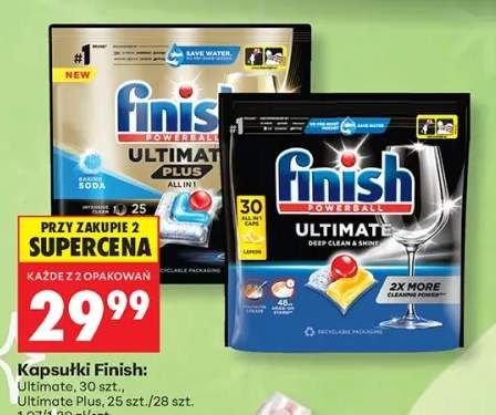 Kapsułki do zmywarki Finish Ultimate Lemon +2 warianty