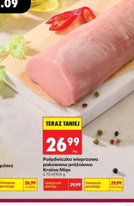 Polędwiczka wieprzowa pakowana próżniowo Kraina Mięs