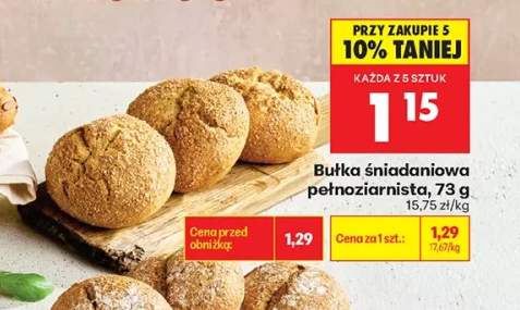 Bułka śniadaniowa pełnoziarnista