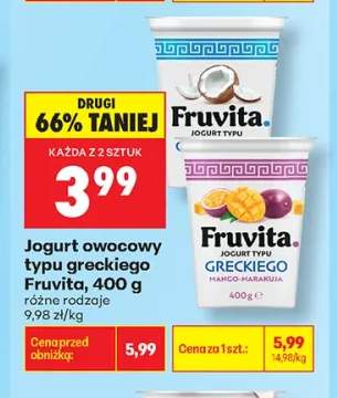 Jogurt owocowy typu greckiego Fruvita
