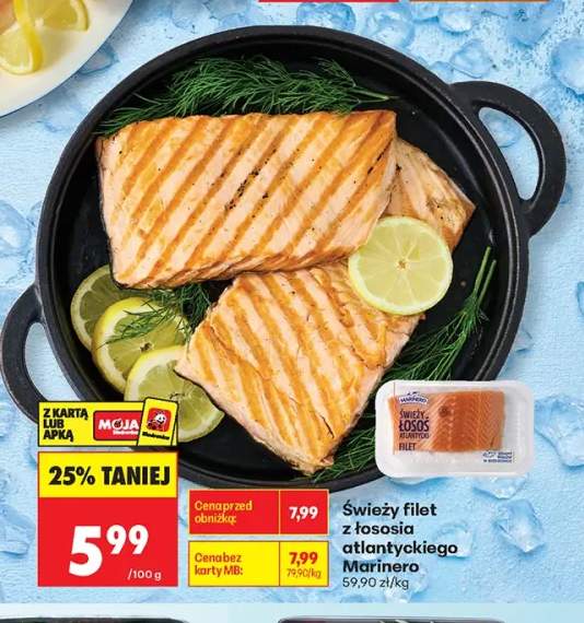 Świeży filet z łososia atlantyckiego Marinero