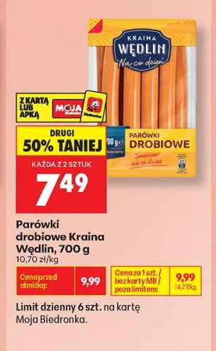Parówki drobiowe Kraina Wędlin