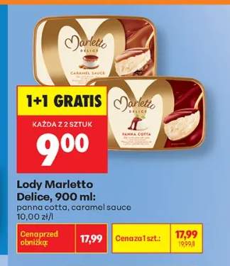 Lody Marletto Delice panna cotta +1 wariant