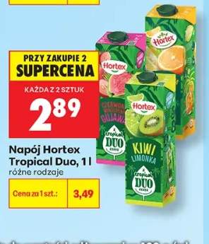 Napój Hortex Tropical Duo czerwone winogrono gujawa +1 wariant