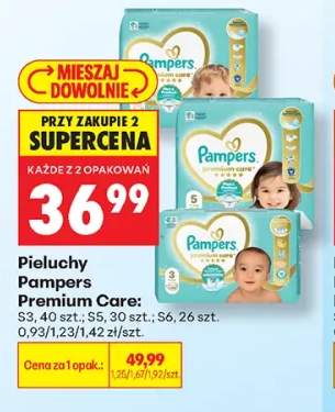 Pieluchy Pampers Premium Care S3 40 szt. +2 warianty