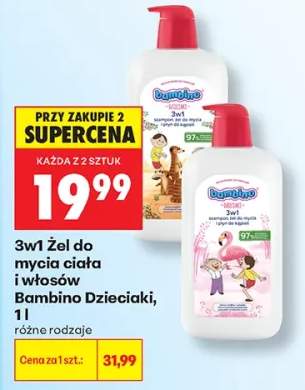 3w1 Żel do mycia ciała i włosów Bambino Dzieciaki