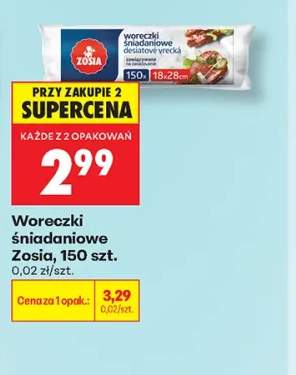 Woreczki śniadaniowe Zosia