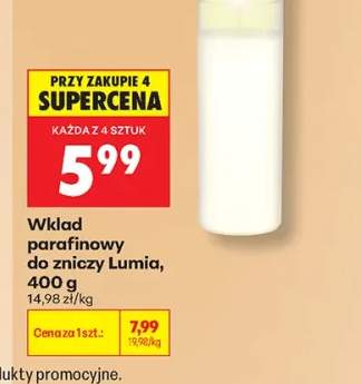 Wkład parafinowy do zniczy Lumia
