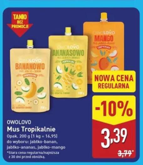 Mus Tropikalnie jabłko-banan Owolovo +2 warianty