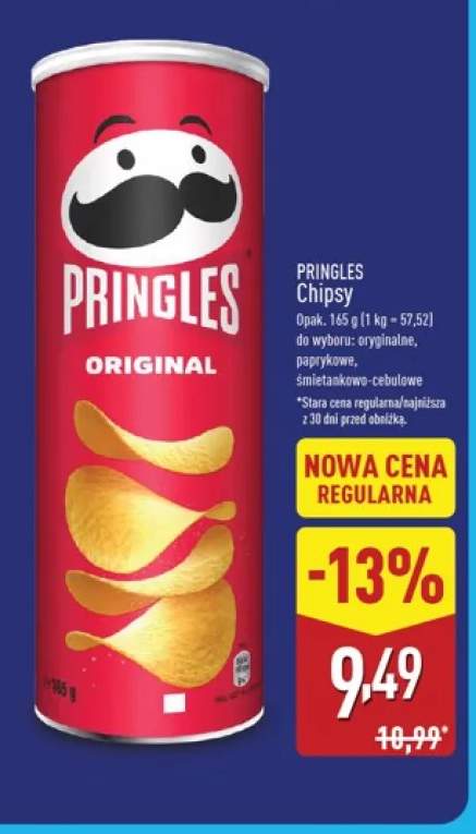Chipsy Pringles oryginalne +2 warianty