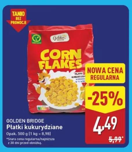 Płatki kukurydziane Golden Bridge