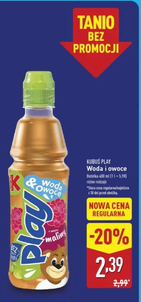 Napój Kubuś Play Woda i owoce