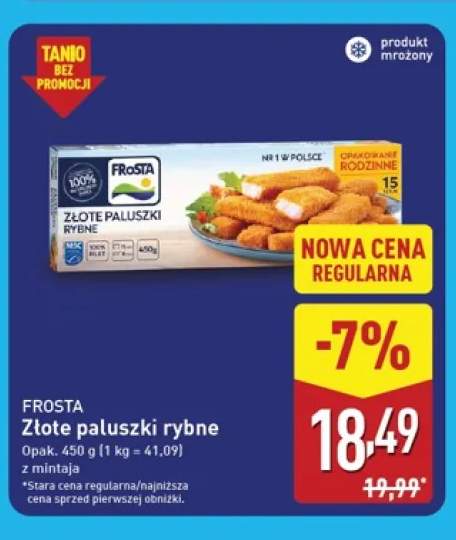 Złote paluszki rybne z mintaja Frosta